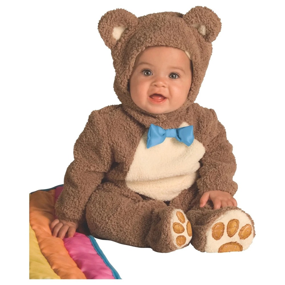 Rubies Oatmeal Bear Infant Costume Jumpsuit with Blanket Brown 12-18 Months